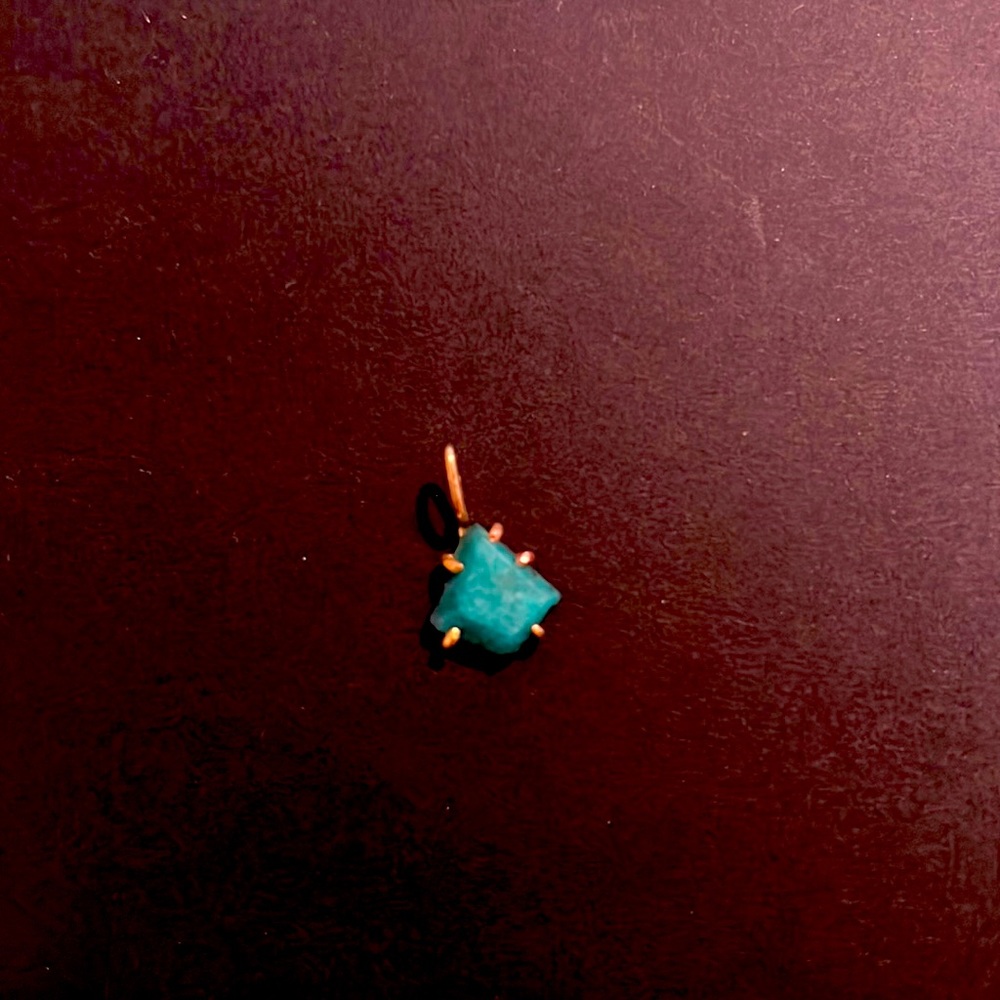 Variance Objects Small Amazonite Pendant with 14k yellow and rose gold